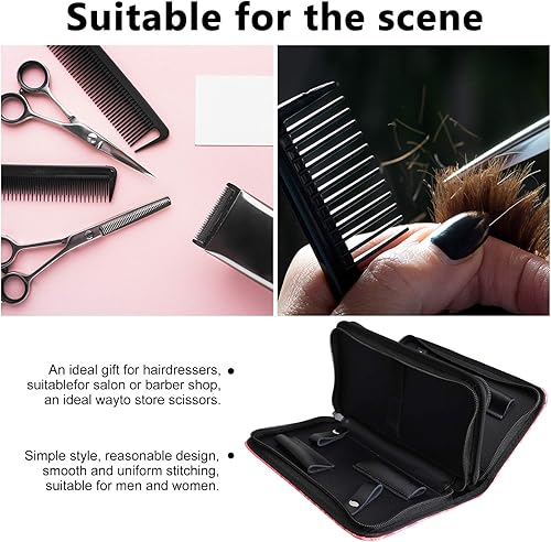 Miniatura 7 de Estuche para peluquero, funda para peluquero, bolsa para peluquero, accesorios de corte de pelo para peluquería (rosa)