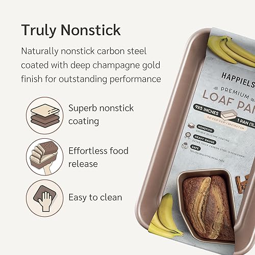 Miniatura 41 de HAPPIELS Molde antiadherente para hornear de 9 x 9 pulgadas, libre de PFOA y BPA, no tóxico, de 9 x 9 pulgadas, para pasteles y brownies