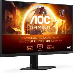 AOC 24G4XED 23.8 inch FHD Gaming Monitor 180Hz, Fast IPS …