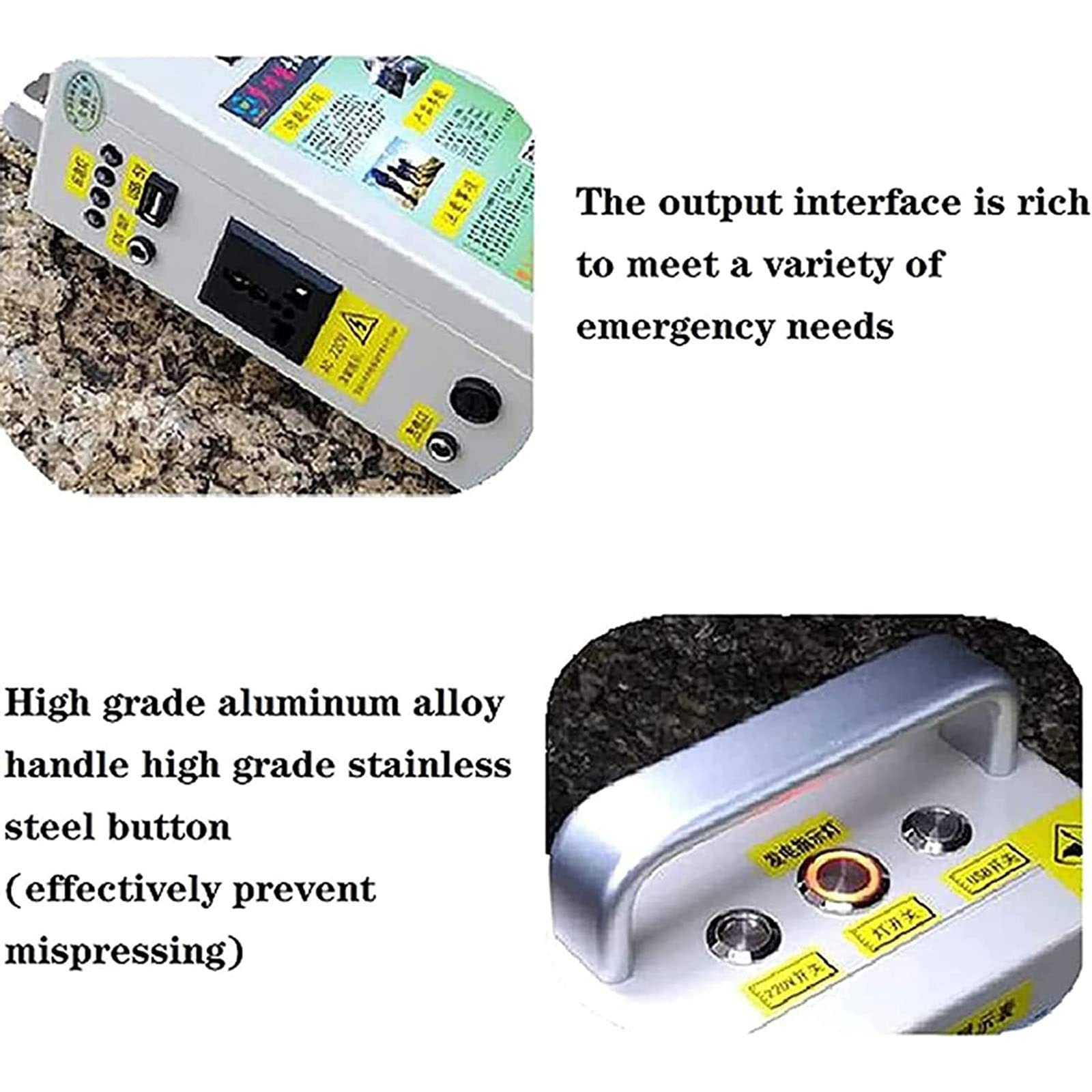 Centrale elettrica Portatile, generatore a manovella, Caricabatterie di Emergenza Portatile, Alimentatore di Emergenza da Viaggio, Piccolo Alimentatore per Esterni