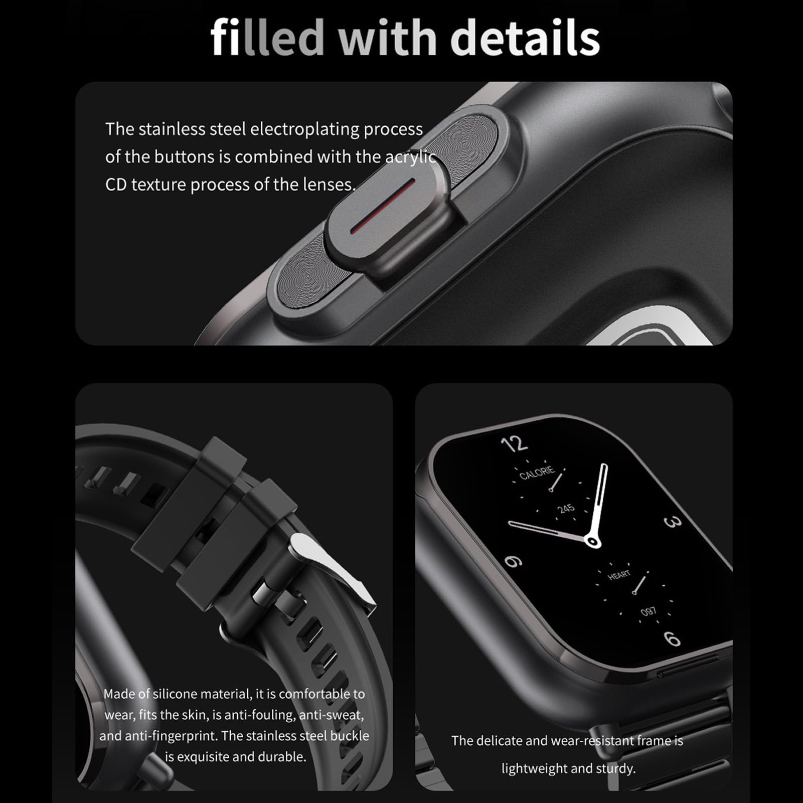 Inteligentny Zegarek ze Słuchawkami Dousznymi, Smartwatch HD o Przekątnej 2,01 Cala, Monitor Zdrowia i Kondycji dla Mężczyzn, Kobiet (odbieranie/wykonywanie połączeń) Zegarek