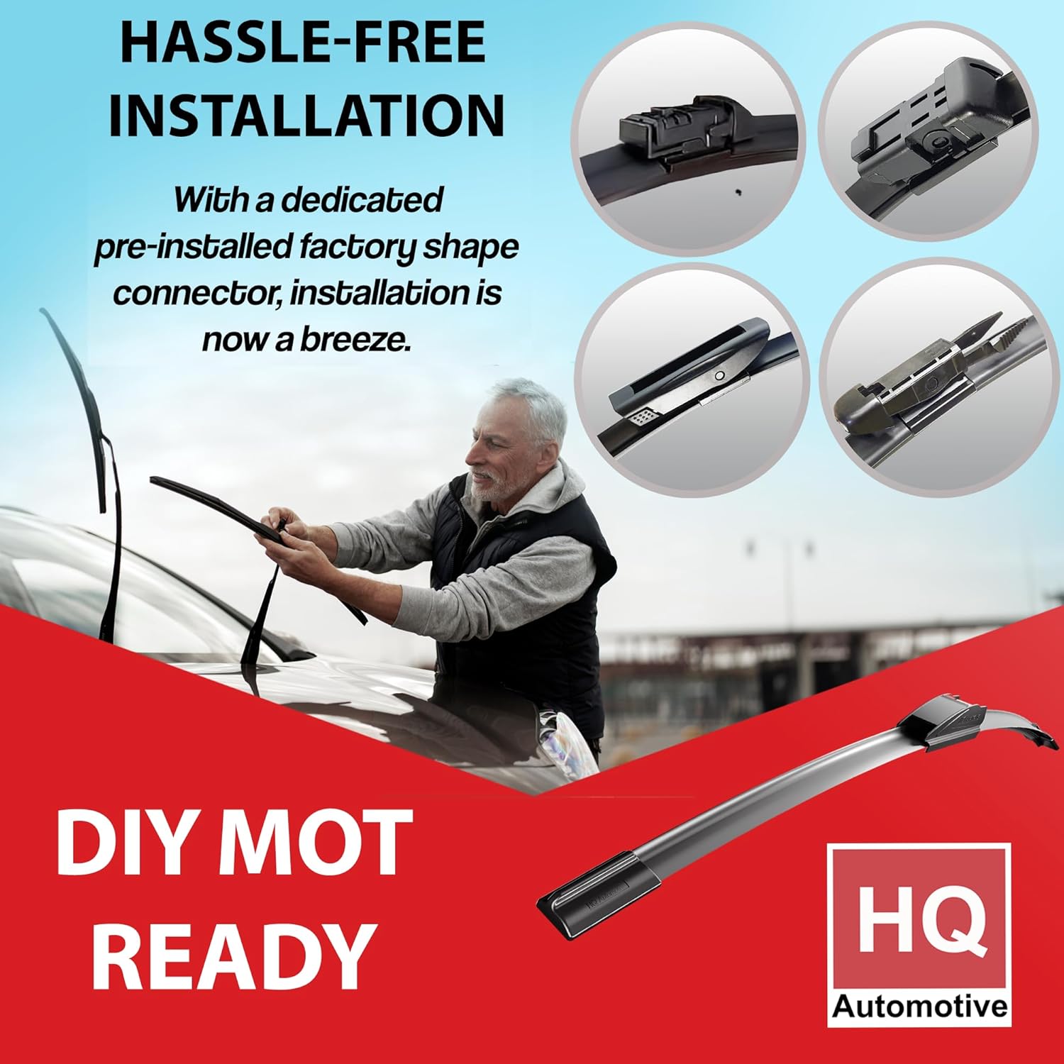 HQ Automotive Wiper Blades for HYUNDAI i20 Hatchback (2020 and later) Front Wipers Replacement Kit