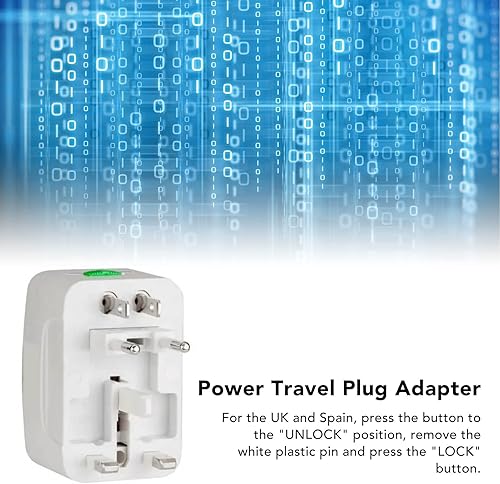 Miniatura 2 de LIANGLIDE Adaptador de viaje en todo el mundo, adaptador de corriente universal portátil multiusos en todo el mundo adaptador de enchufe de viaje