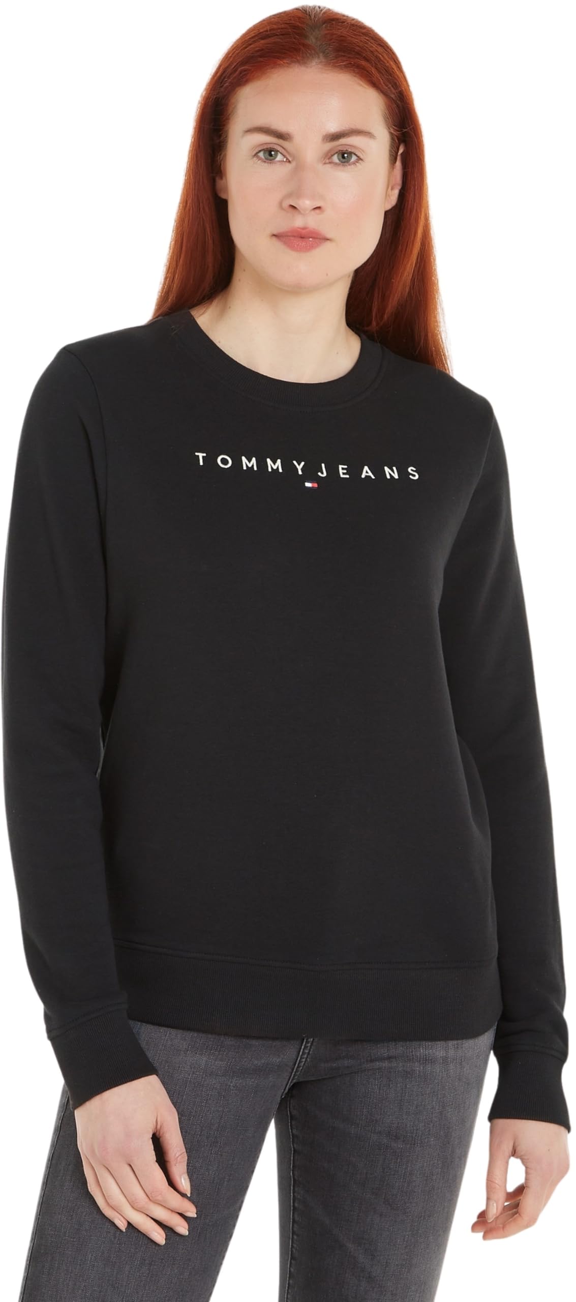 Tommy JeansWomen’s Essential Regular Fit Crew Neck Sweatshirt