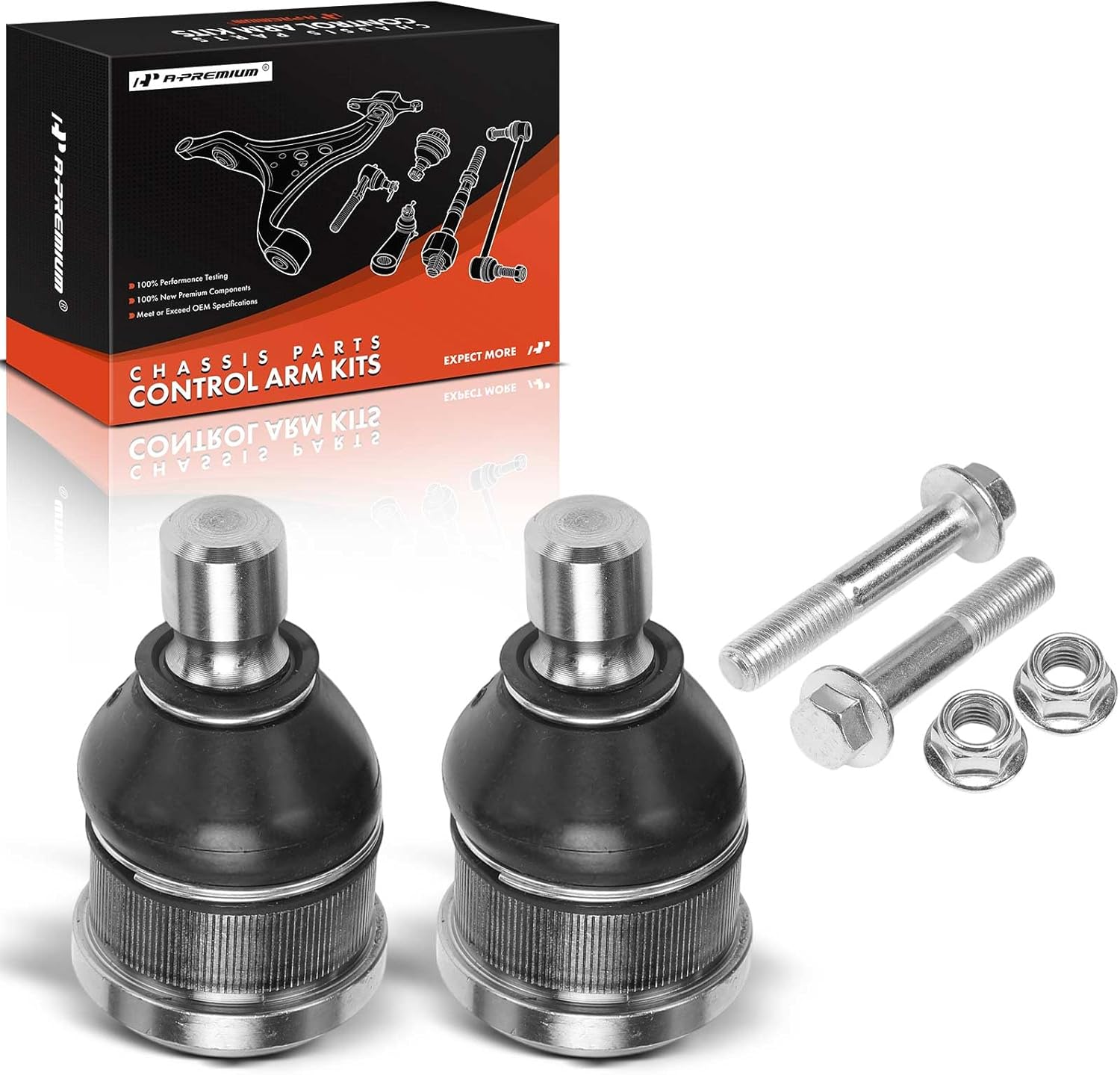 A-Premium 2 x Front Lower Ball Joints, Compatible with Mazda 3 2004-2013, 3 Sport 2009-2013