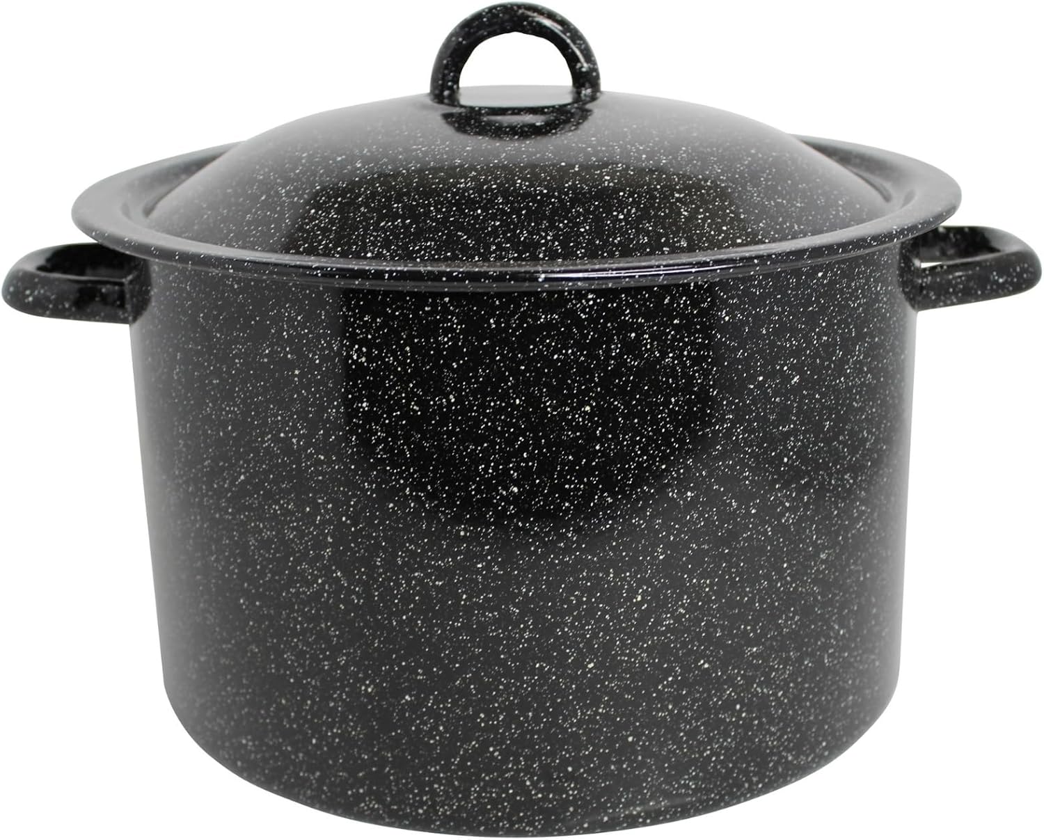 MIRRO 12.0qt Enamel Stock Pot, Black 12 Quarts Black