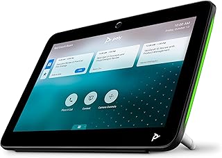 Poly TC10 Touch Control Panel for Room Scheduling & Meeting Controls (Plantronics + Polycom) - Easily Schedule Conference Rooms - Share Content w/a Tap - Control Video Calls - Zoom Certified - Black
