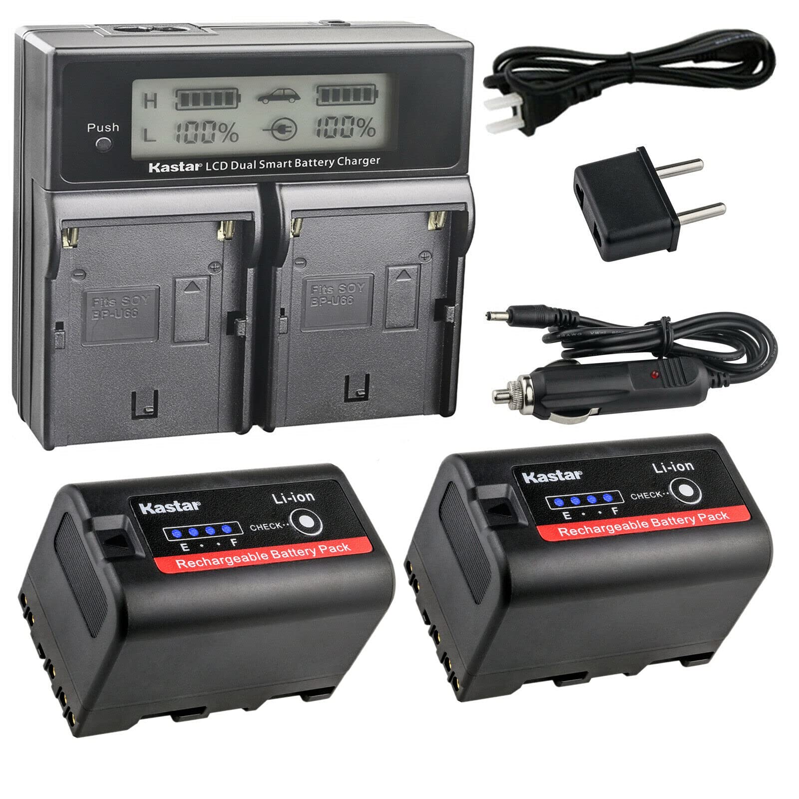 Amazon.com : Kastar 2-Pack Battery and AC LCD Dual Fast Charger