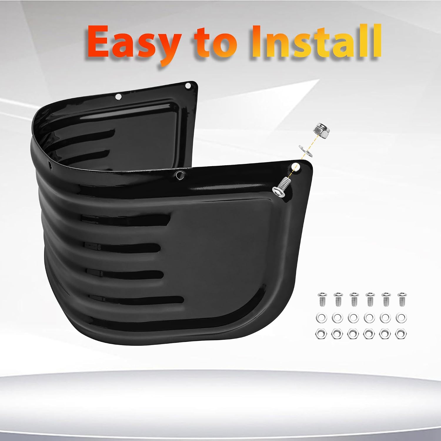 Front Fender Skirt Trim for Harley Touring (2014-2024) Accessories Road King Road Glide Electra Glide Ultra Classic Ultra Limited Tri Glide Ultra,(Black)
