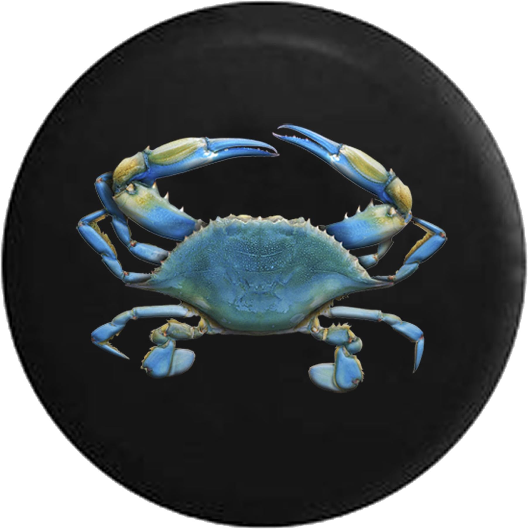 American Unlimited Blue Ocean Crab Sea Life Spare Tire Cover Fits All SUV Camper RV Tire Covers Black Size 33 inch