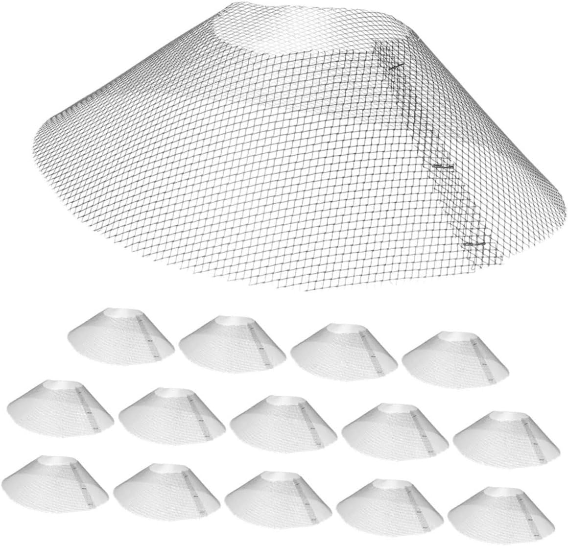 15pcs Stainless Steel Range Hood Grease Filter with Bowl Shape