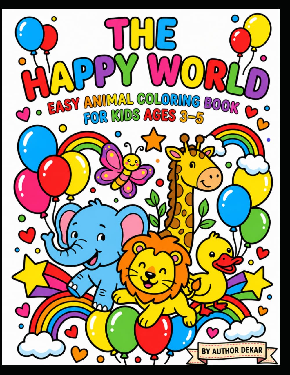 THE HAPPY WORLD : A Fun coloring Book For Kids Aged 3 to 6
