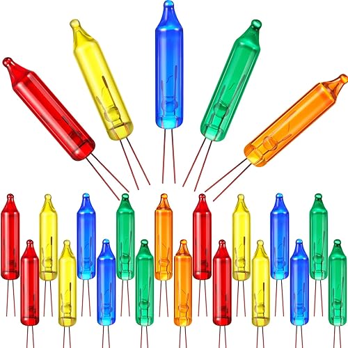 Mudder 500 bombillas de repuesto de Navidad de 2.5 V para cadena de luces, mini luces incandescentes para árbol de Navidad, para interiores y