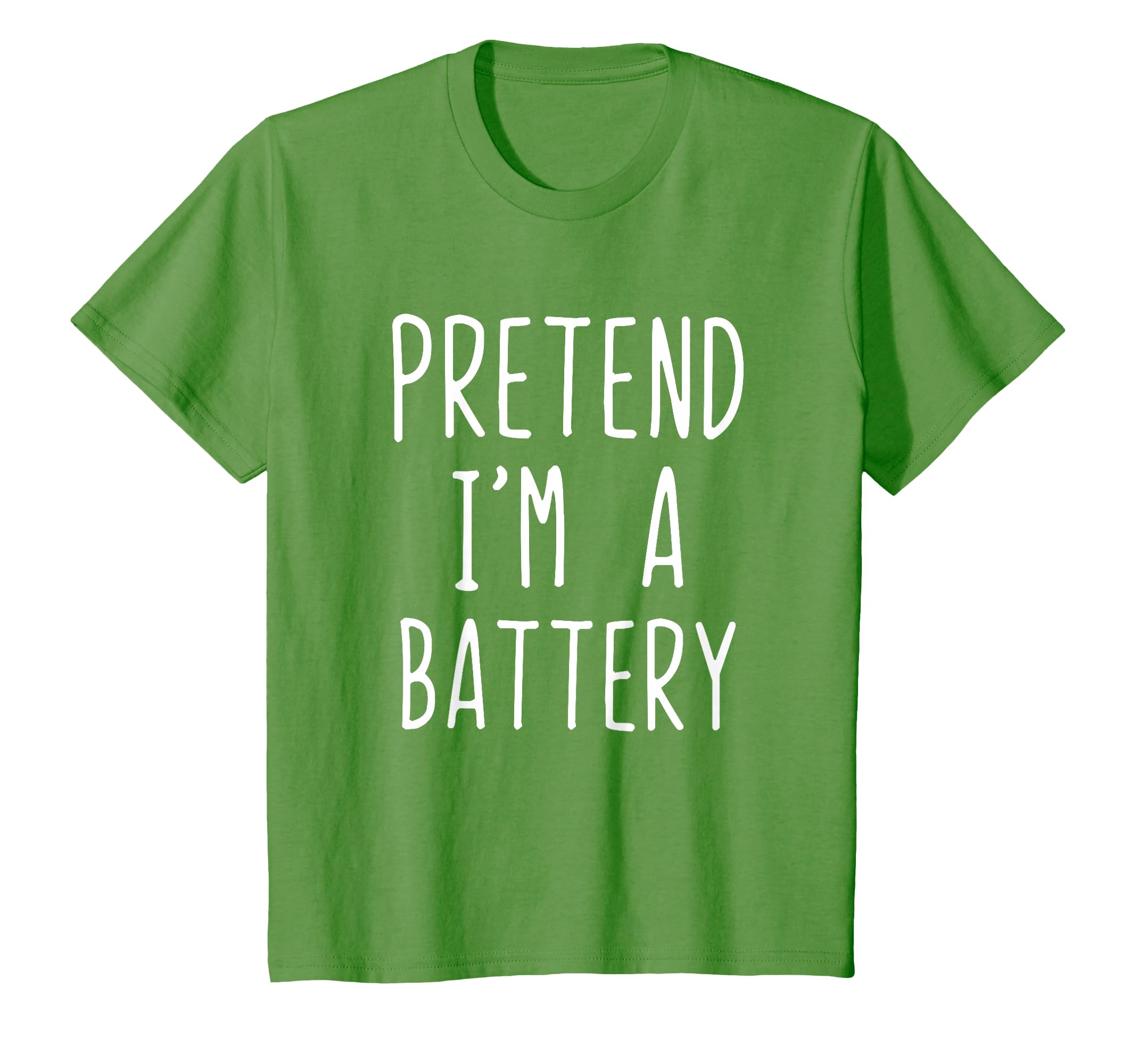 Pretend I'm A Battery Costume Halloween Lazy Adult Kids T-Shirt