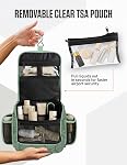 VENTURE 4TH Sac de toilette de voyage suspendu pour femmes & Hommes - Organisateur de voyages avec compartiments extensibles & Poche amovible claire pour les articles de toilette