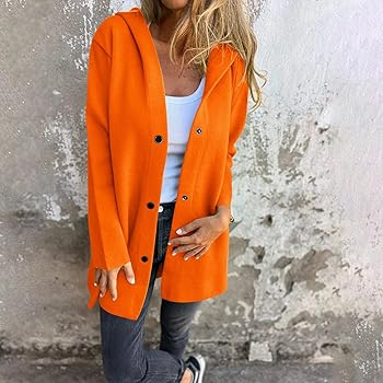 Veste Femme Hiver Polaire Chaud Cardigan Veste Polaire Femme Hiver Chic Et Elegant Grande Taille Chic Veste Mi Saison Mode Marque Pas Cher Manteau Vente Flash Du Jour Et Soldes(Orange,XL