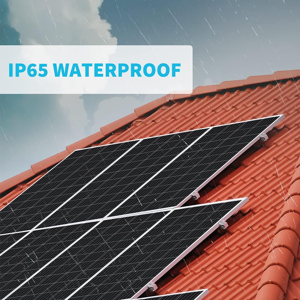 Renogy Solar Panel 200 Watt 12 Volt High-Efficiency Monocrystalline Module PV Power for Camper, Vehicle Caravan and Other Off-Grid Applications, 200W, Black : Everything Else