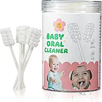 Limpador de língua para bebês, 48 unidades, cotonetes de gaze para cuidados bucais recém-nascidos – Toalhetes de boca descartáveis macios para 0 a 36 meses, alternativa para escova de língua