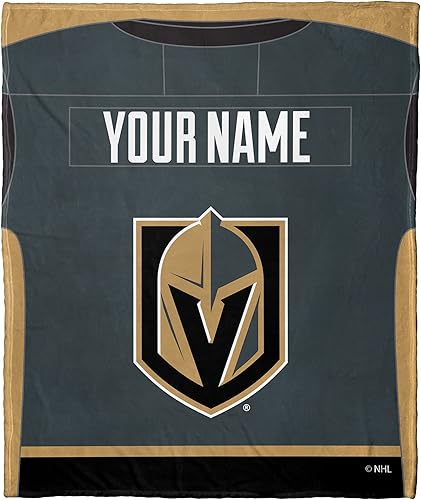 Northwest NHL Vegas Golden Knights - Manta personalizada de seda táctil, 50 x 60 pulgadas, jersey, Vegas Golden Knights - Jersey (236)
