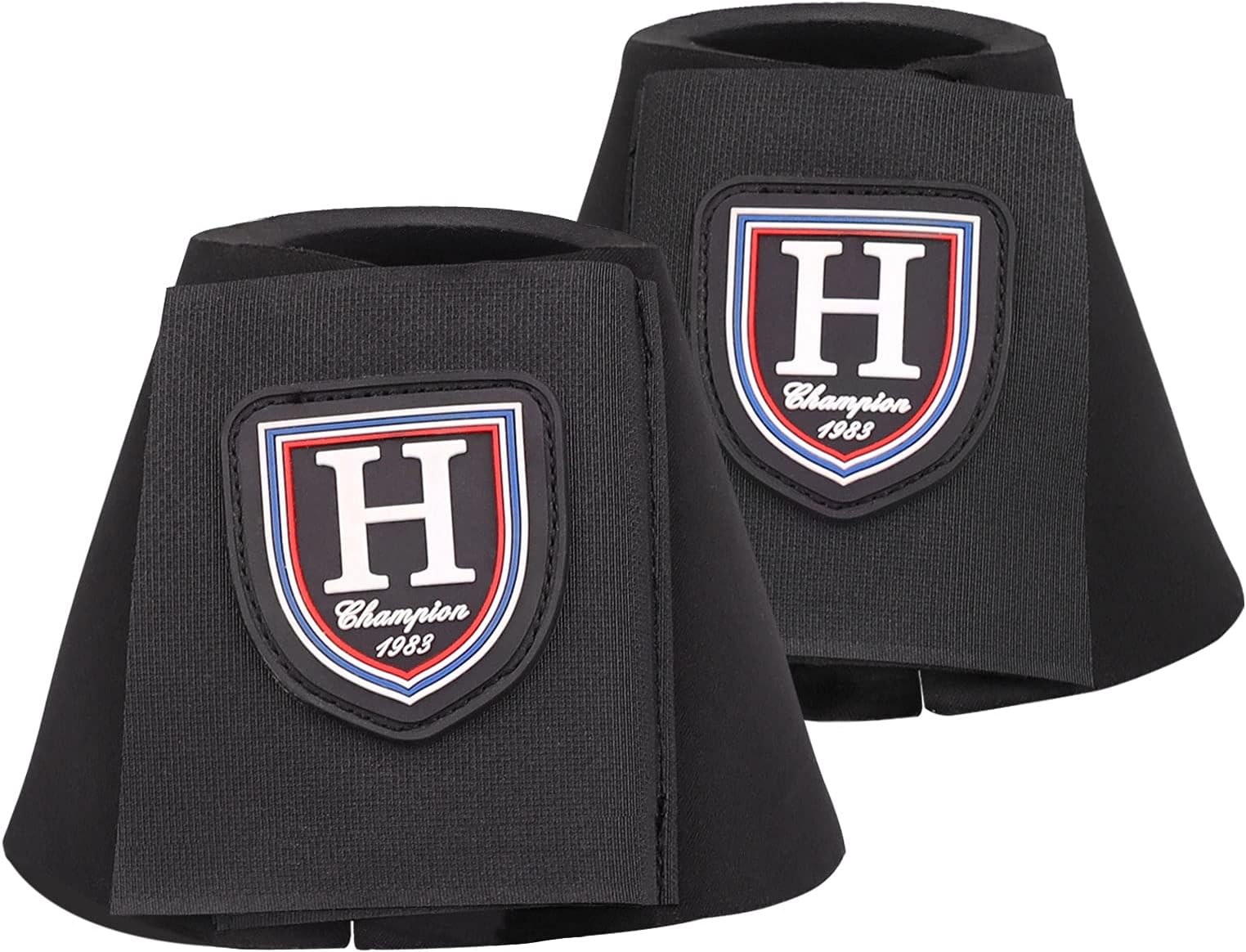 Shock Absorbing Soft Texture Convenient Cleaning Horse Bell Boots Durable Protection for Your Horse Sold in Pairs Black L