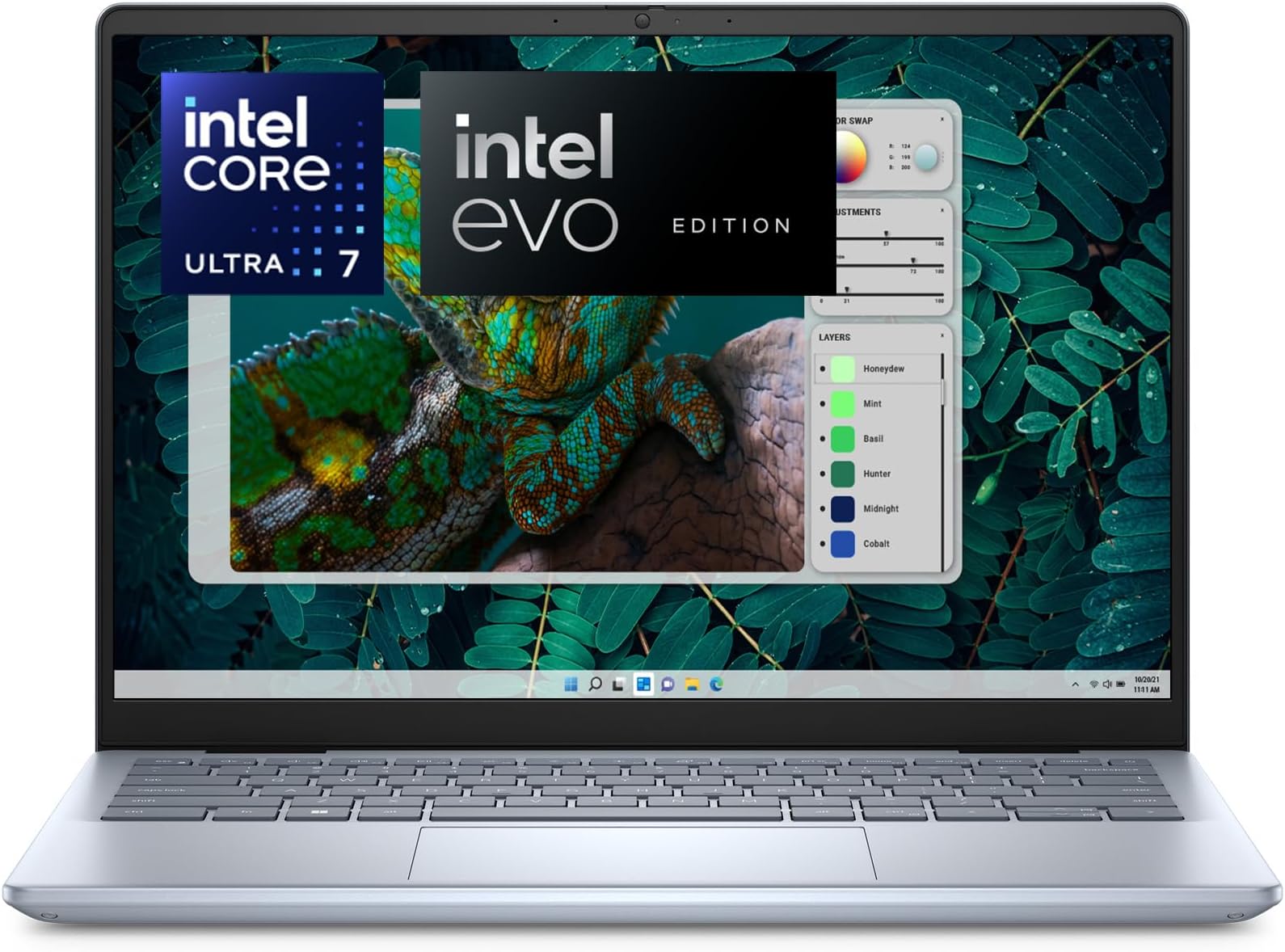 Dell Inspiron 14 Plus (7440) Laptop EVO -14-inch 2.8K 60Hz Display, Intel Core Ultra 7 155H, 32GB RAM, 1TB SSD, Intel Arc Graphics, Windows 11 Home, UK Qwerty Backlit Keyboard, Ice Blue