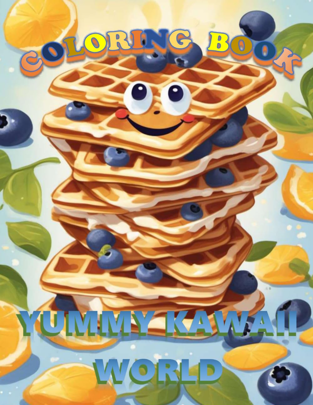 Yummy Kawaii World: An Adorable Food Coloring Book for Kids and Teens – 54 Cute Desserts, Snacks, and Treats for Stress-Free Creativity