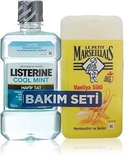 Le Petit Marseillais Duş Jeli Vanilya Sütü (250 ml) + Listerine Cool Mint Hafif Tat (250 ml) (1 x 2 Adet)