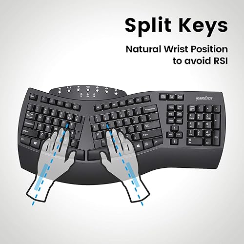 Miniatura 3 de Perixx Periboard-512 - Teclado ergonómico (diseño ergonómico natural)