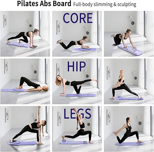 Miniatura 2 de Tabla de pilates, juego de reformador de pilates plegable para entrenamiento en casa con temporizador, máquina de pilates reformadora portátil