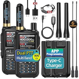 Ham Radio BAOFENG Radio UV-5R MINI Handheld UV5R Long Range Walkie Talkies Rechargeable Emergency NOAA Weather Two Way