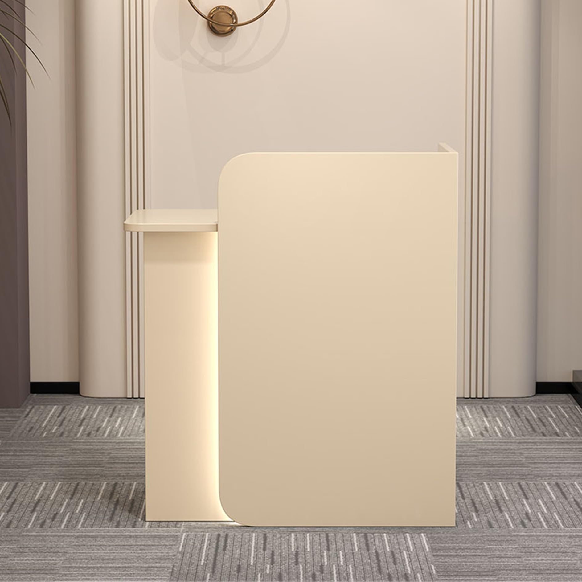 Meuble de réception moderne avec tiroir à clé pour sécuriser la caisse d'un salon ou bureau
