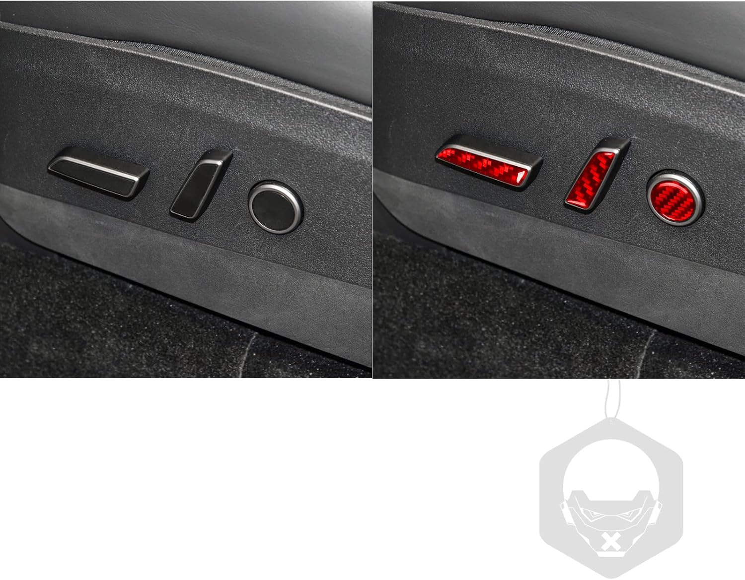 JKYUKU Real Carbon Fiber for Tesla Accessories Seat Adjustment Button image 4