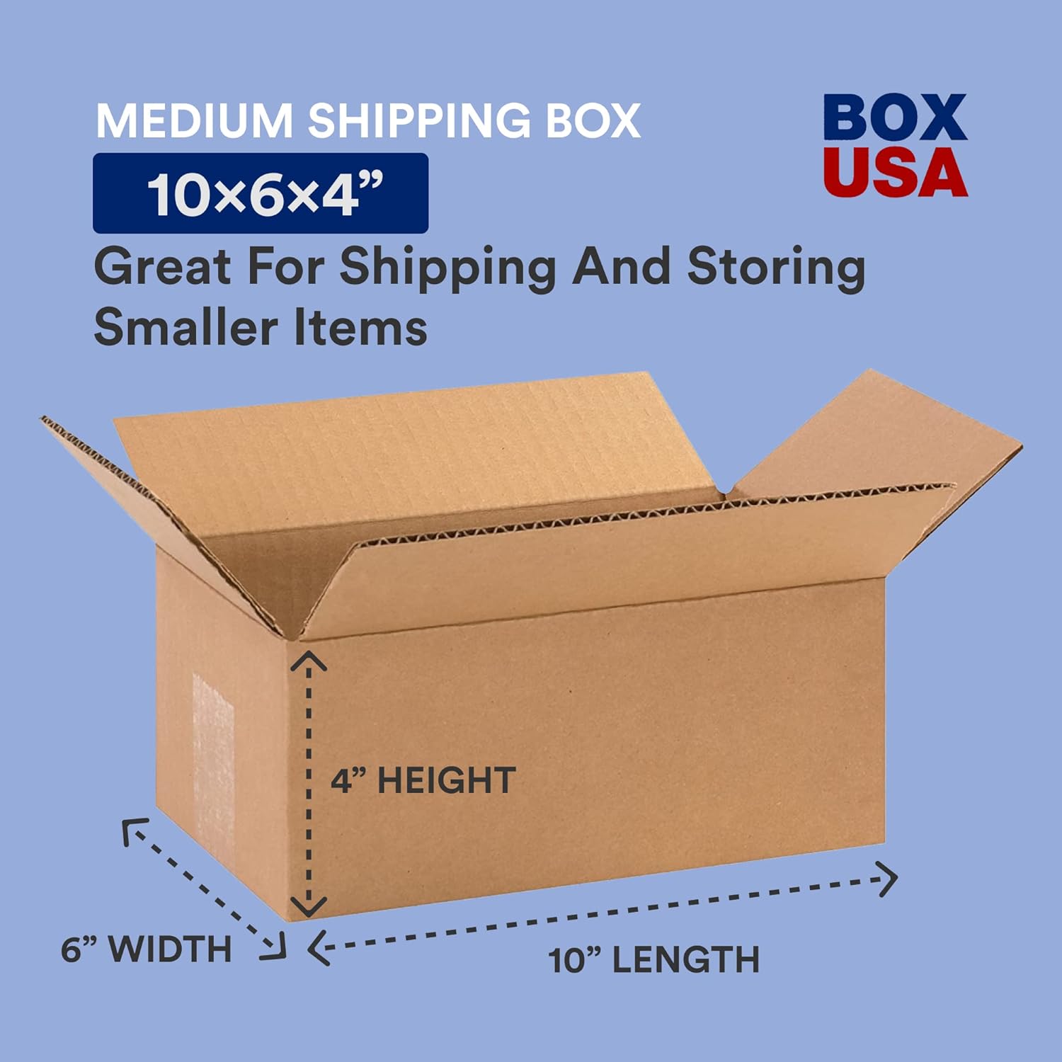 BOX USA 10 x 6 x 4 Corrugated Cardboard Boxes, Small 10"L x 6"W x 4"H, Pack of 225 | Shipping, Packaging, Moving, Storage Box for Home or Business, Strong Wholesale Bulk Boxes