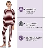 Vista 108 de Rocky Ropa interior térmica para niños, ropa interior larga para niños, capa base para clima frío/esquí Jade