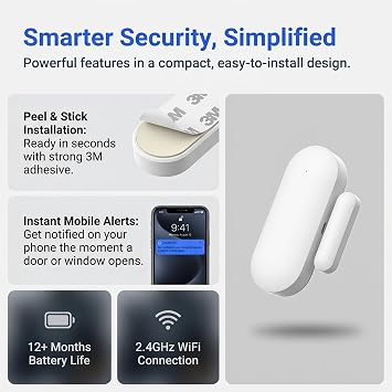 ホームセキュリティシステム、モーション検知器、ドアアラームセンサー、ヴィラ、リモート、AlexaとGoogle対応、ワイヤレスアラームシステム、4G SMS/Tuyaアプリインスタントアラート月額料金なしD-1点セット