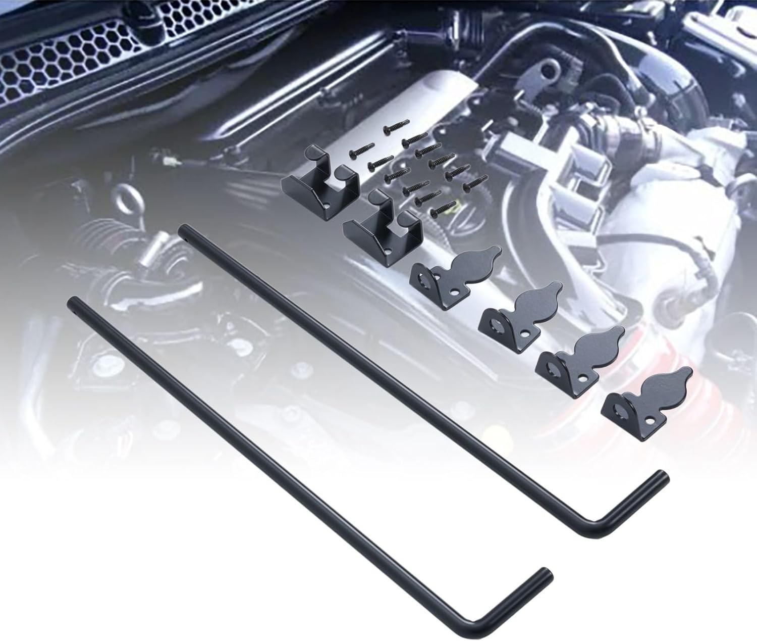 WALFRONT 2 Sets Carbon Steel Gate Ground Latch for Wooden Gates Fences 18 Inch Drop Rod Stopper with Self Drilling Screws Easy Installation Black