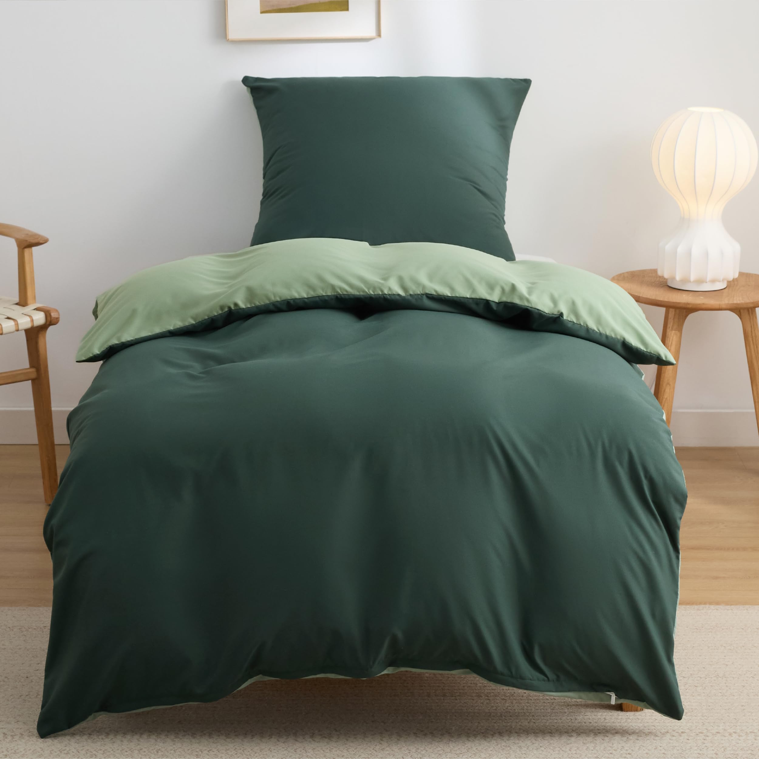 BEDSURE Bettwäsche 135x200 155x220 200x200 - Bettwäsche-Sets Bettbezüge + 2 Kissenbezüge 80X80 cm, Oeko-TEX Bettwäsche-Sets Polyester Mikrofaser mit Reißverschluss
