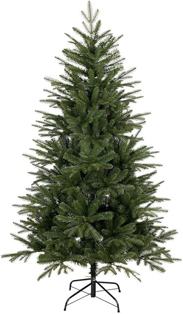 Luxury 210cm (7ft) Green Artificial Christmas Tree Xmas Festive Indoor Spruce Decoration Fake Needles Foliage Branches