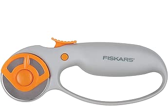 Fiskars Classic Comfort Loop Rotary Cutter (45mm), 1, steel and orange - coolthings.us