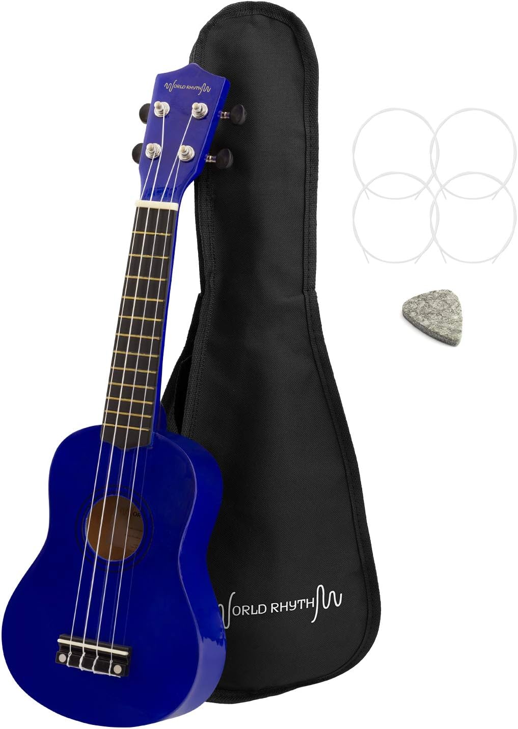 World Rhythm Soprano Ukulele Beginner Soprano Uke in Light Blue