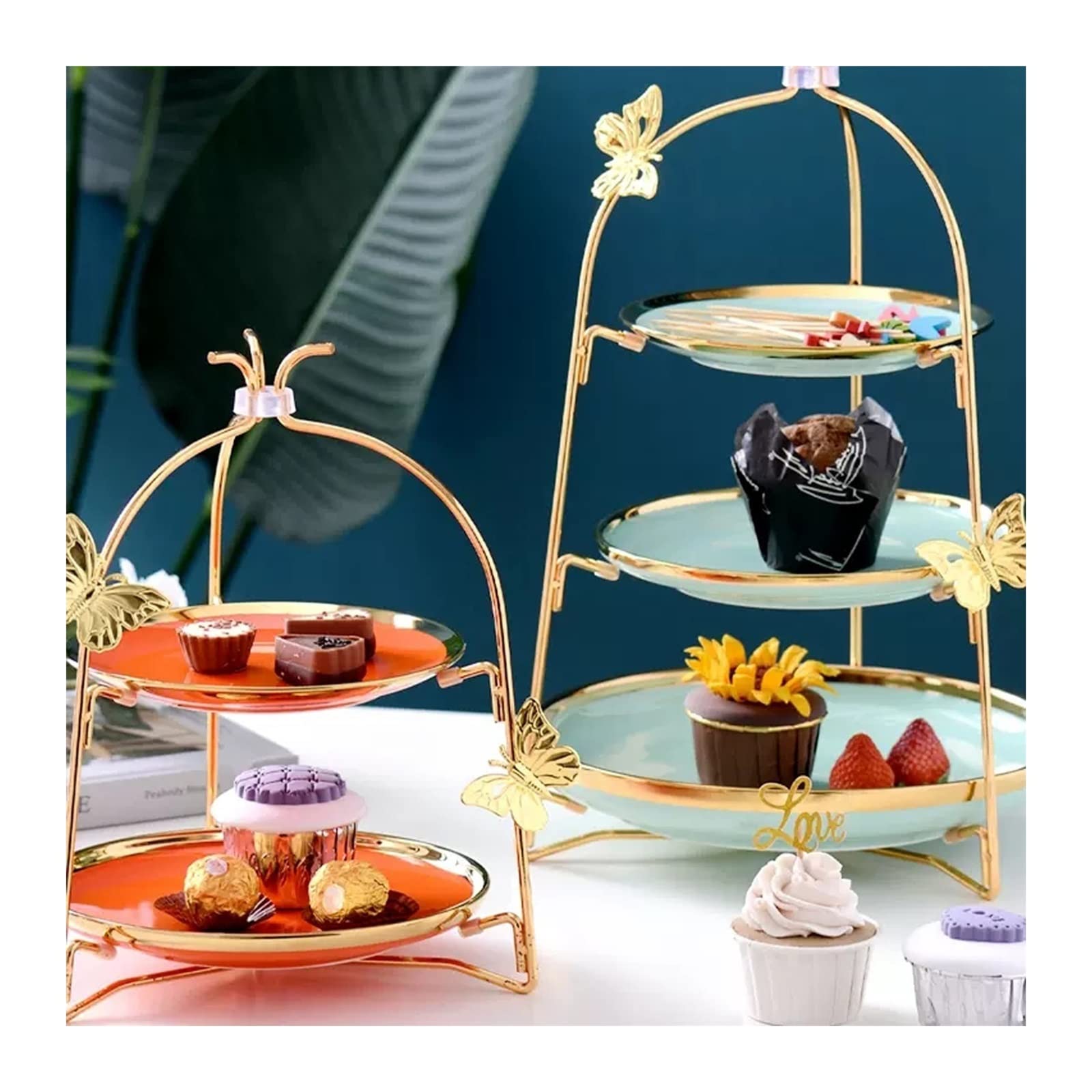 Présentoir à Gâteau Table à dessert, Table à dessert commerciale, présentoir à gâteau temporaire for gâteau, salon familial, table à thé, présentoir à plateau de fruits Stand de Gâteaux ( Color : D ,