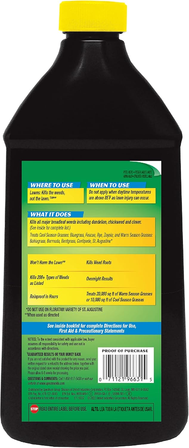 Spectracide Weed Stop For Lawns Concentrate 40 Ounces, 6 Pack