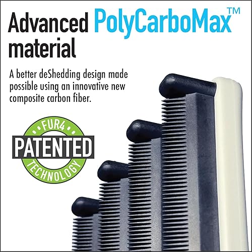 Miniatura 9 de FUR4 Deshed - Cepillo para perros de pelo corto, herramienta de aseo para perros con 4 bordes compuestos de fibra de carbono para eliminar el pelo