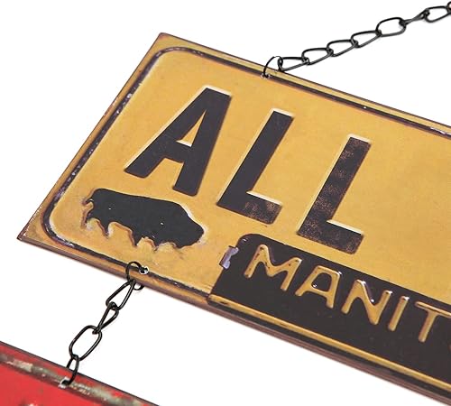 Miniatura 4 de NIKKY HOME Placa de pared con texto en inglés "All You Need is Love" Arte de pared antiguo de metal, letrero colgante, decoración de habitación de