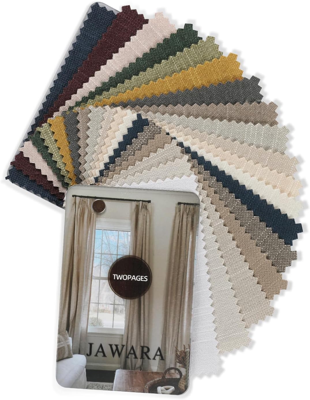 TWOPAGES Jawara Linen Cotton Curtain Fabric Sample Booklet