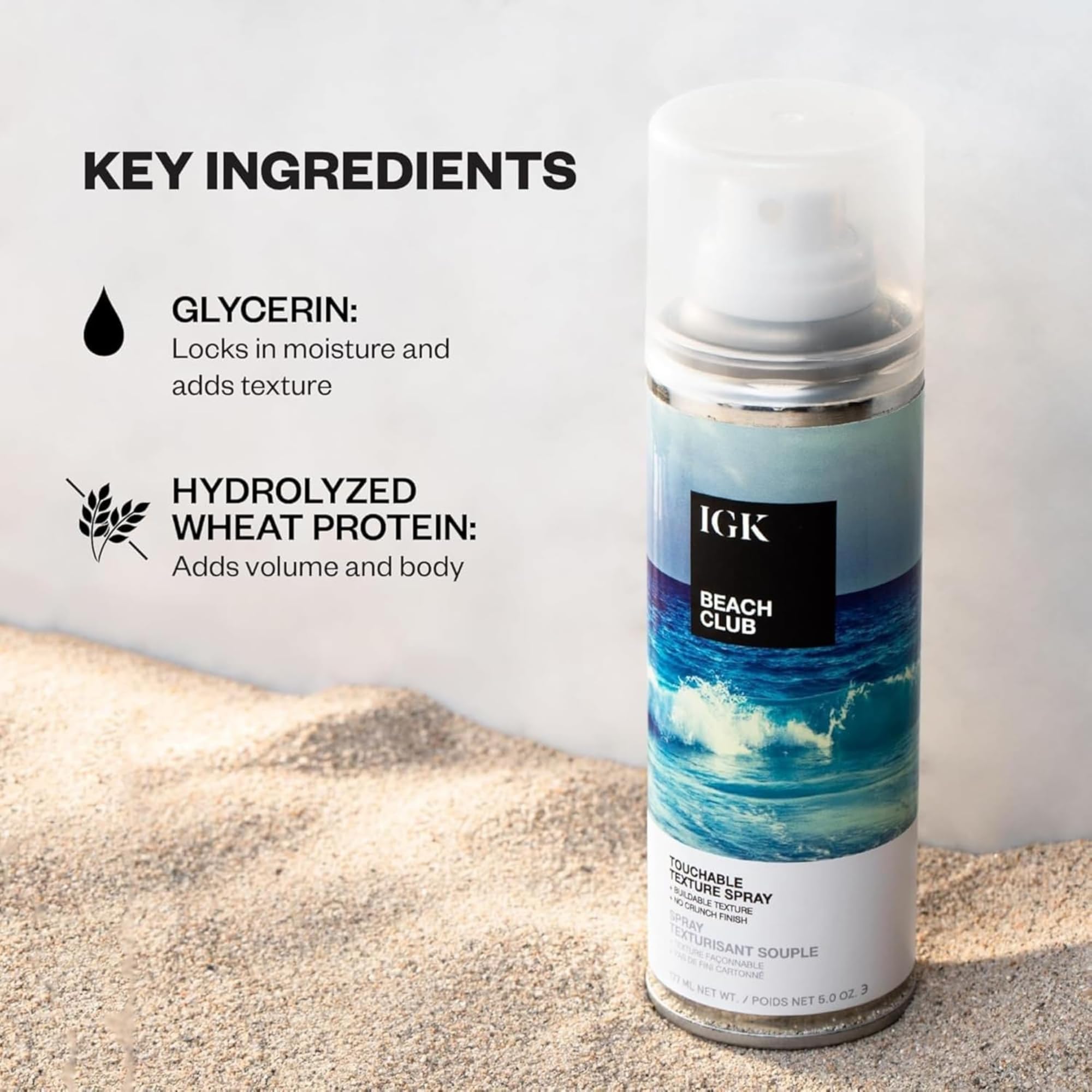 IGK Beach Club Volumizing Texture Spray for Beach Waves