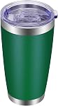 VEGOND 20oz Tumbler with Lid and Straw Stainless Steel Tumbler Cup Vacuum Insulated Double Wall Travel Coffee Mug Powder Coated Coffee Cup, Orange, 1 Pack