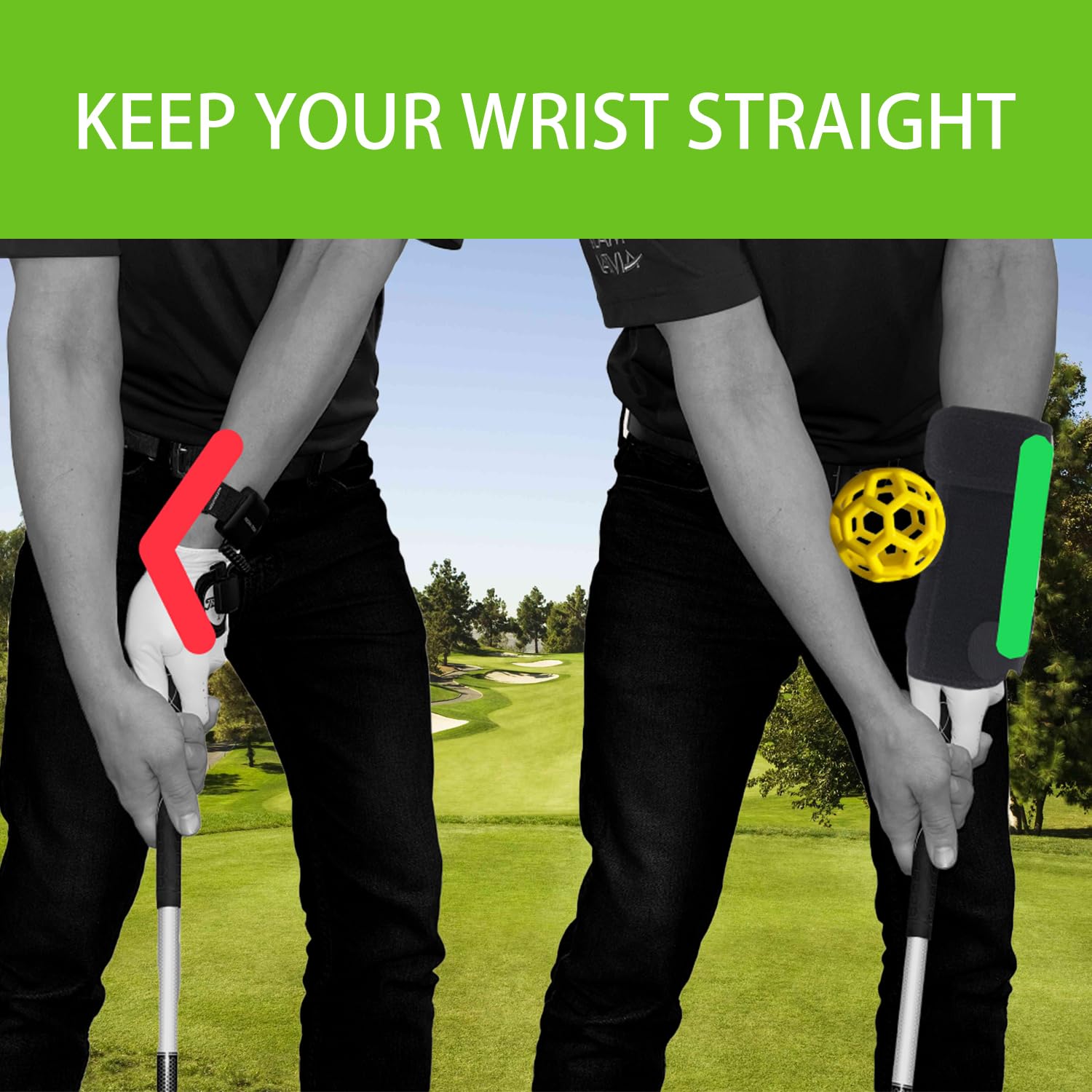 WIGERLON Golf Wrist Training Aid with Smart Ball Golf Training Aid,Pro Sender Golf Training Aid,Pro Wing Golf Training Aid,Golf Wrist Hinge Trainer Brace to Correct Wrist Angle