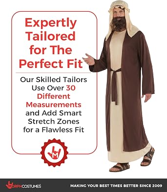 Morph Joseph Costume Adult, Jesus Costume, Shepherd Costumes, Wise Man Outfit, Wiseman Outfit,Nativity Costumes For Adults