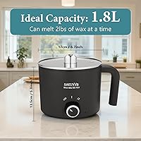 Vista 3 de SAEUYVB Kit de fabricación de velas con olla de fusión de cera, derretidor de cera para hacer velas con termómetro, suministros completos